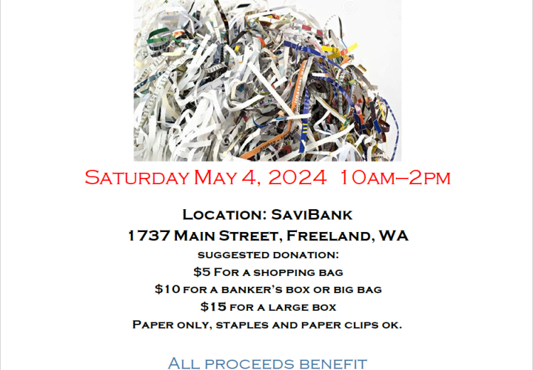 Shred It! - presented by Soroptimists International of South Whidbey Island