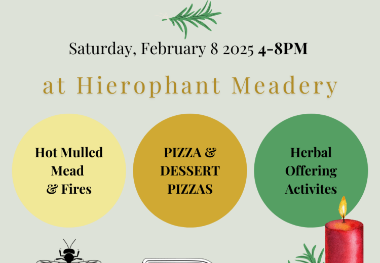 Imbolc Golden Hour - Pizza Pop-up - Herbal Offerings - Mulled Mead