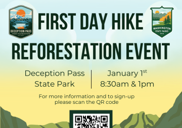 First Day Hike Reforestation Event at Deception Pass State Park