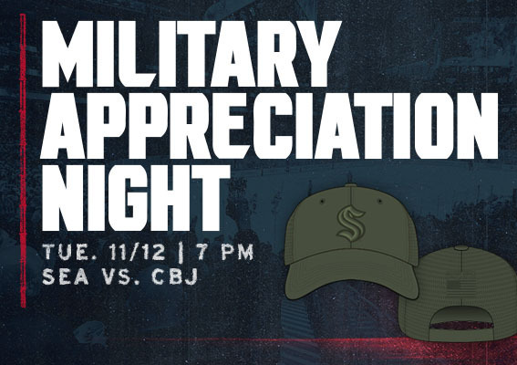 Military Appreciation Night on Tuesday, November 12th.